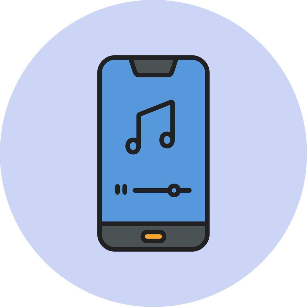 Mobile Music Player Vecto Icon vector