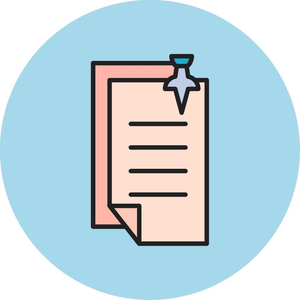 Pin Notes Vecto Icon vector
