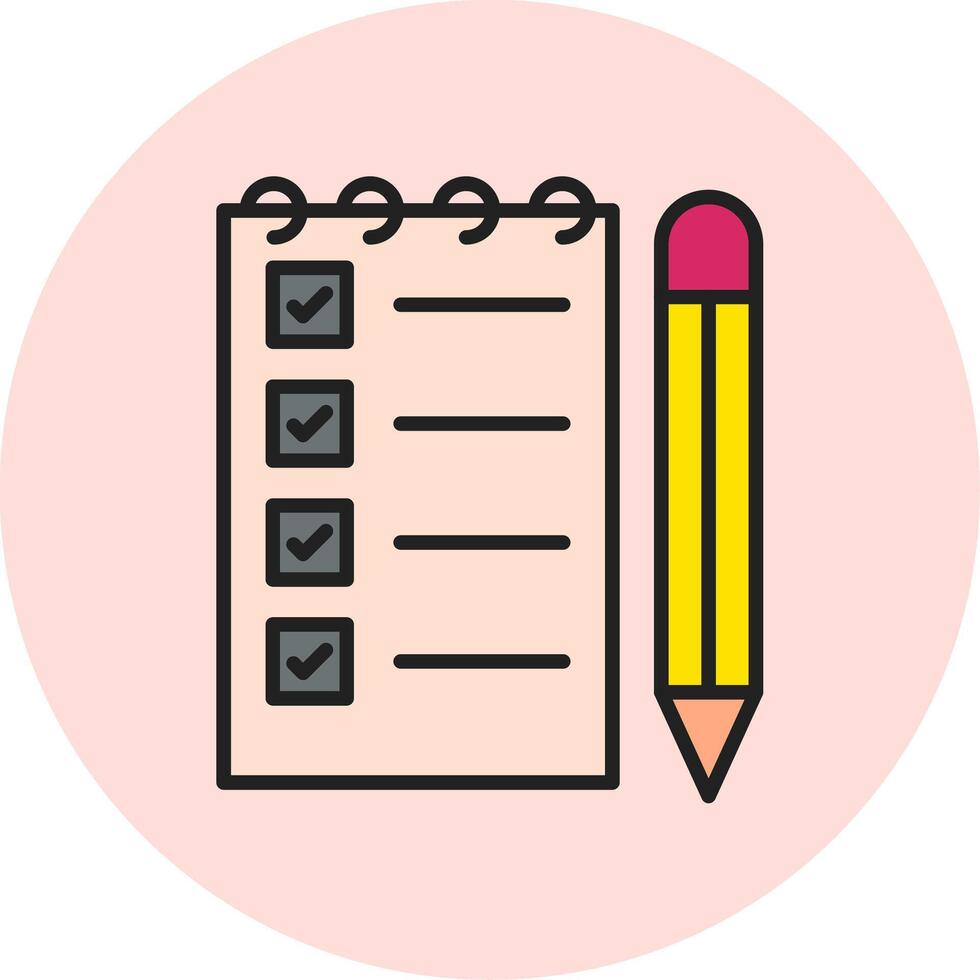 Notepad Writing Vecto Icon vector