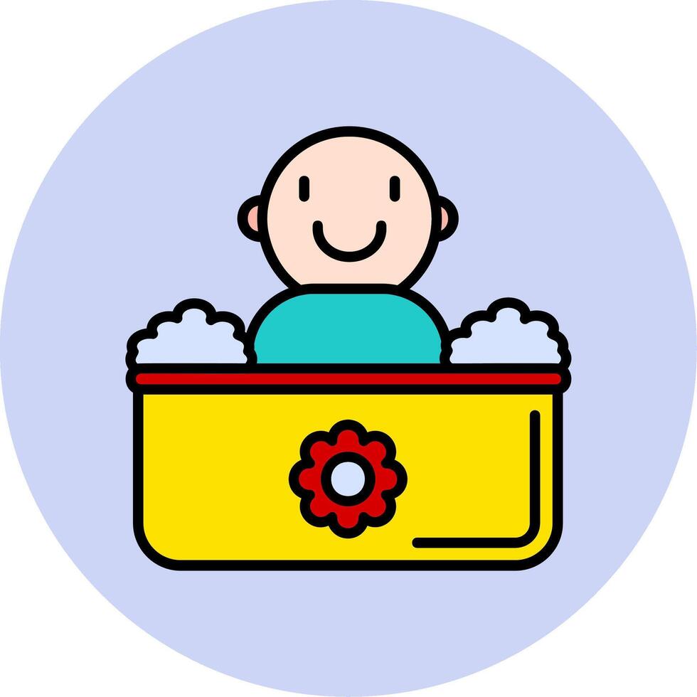 Baby Bath Vecto Icon vector