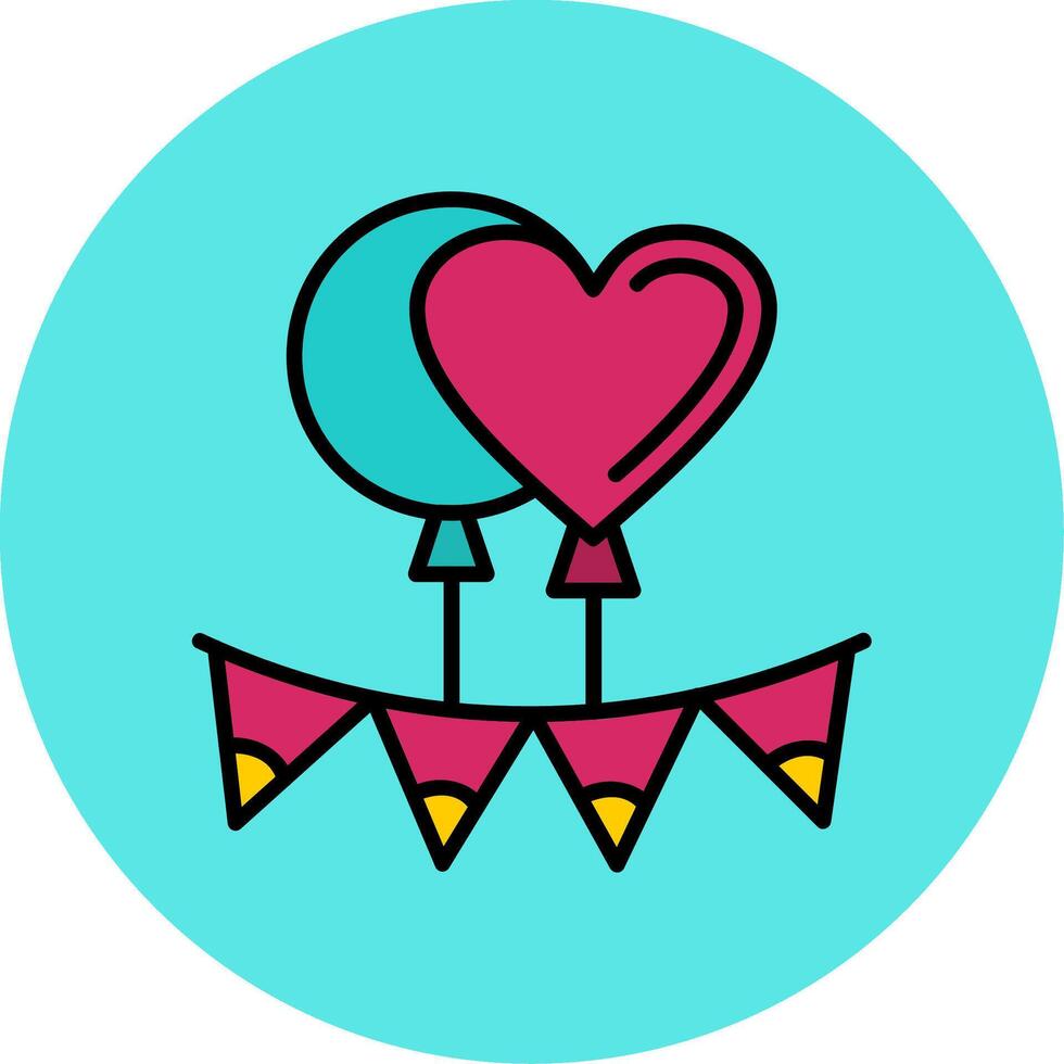 Balloons Party Vecto Icon vector