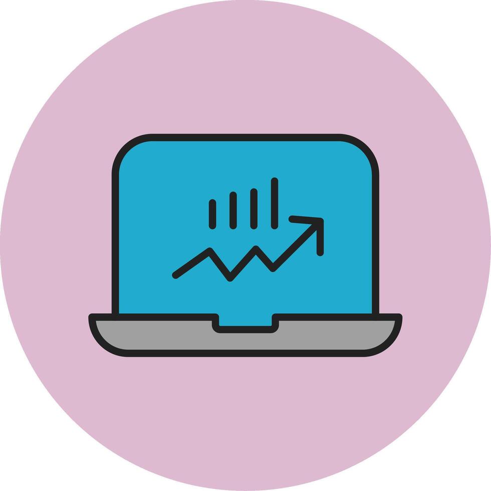 Stocks Monitoring Vecto Icon vector
