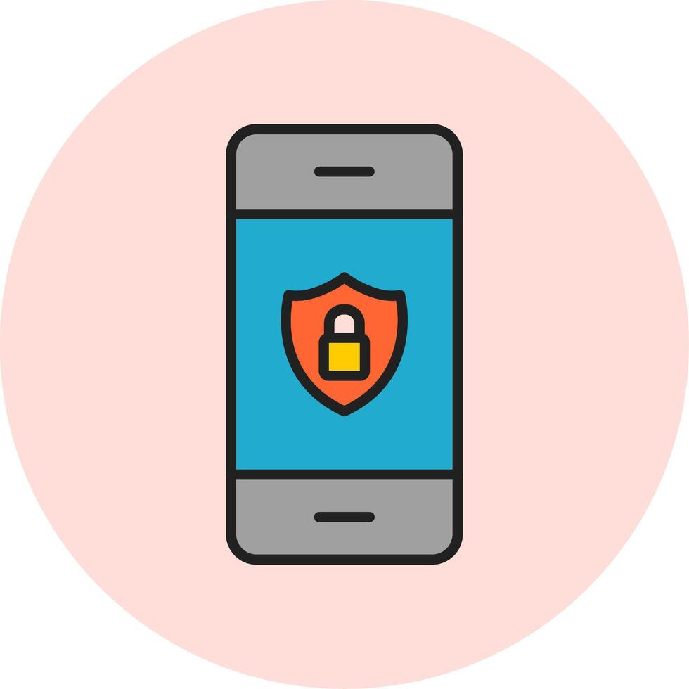 Mobile Security Vecto Icon vector