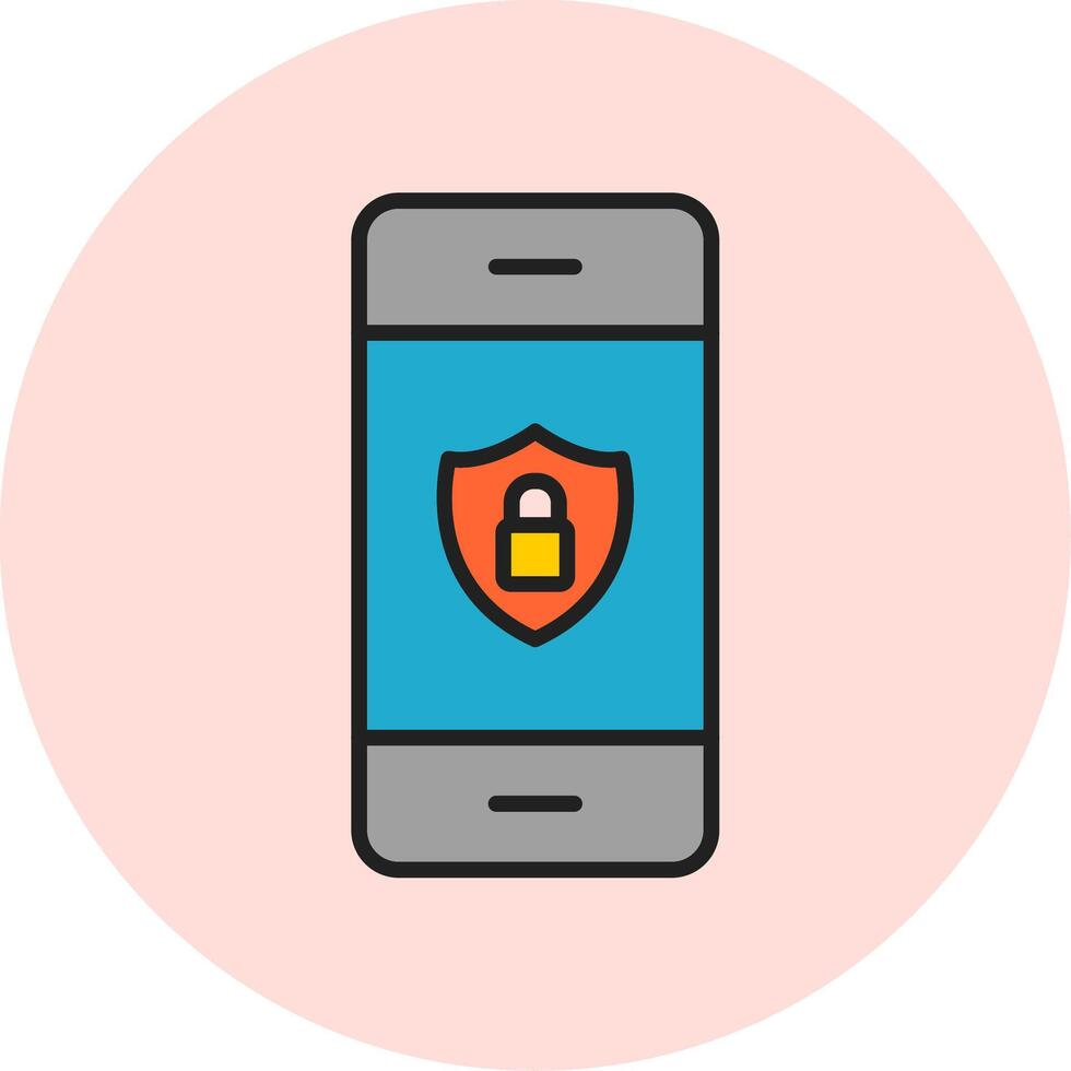 Mobile Security Vecto Icon vector