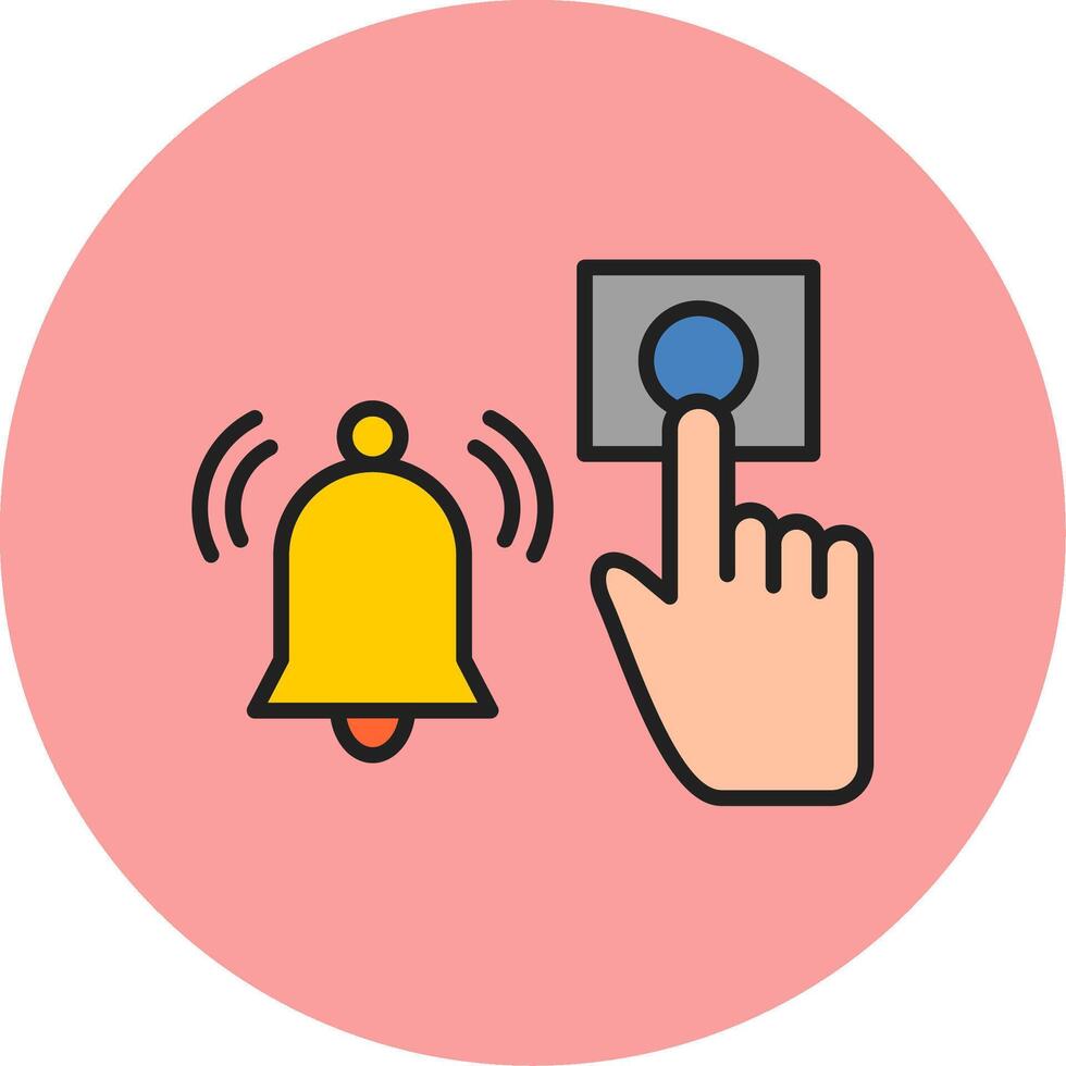 Emergency Alarm Button Vecto Icon vector