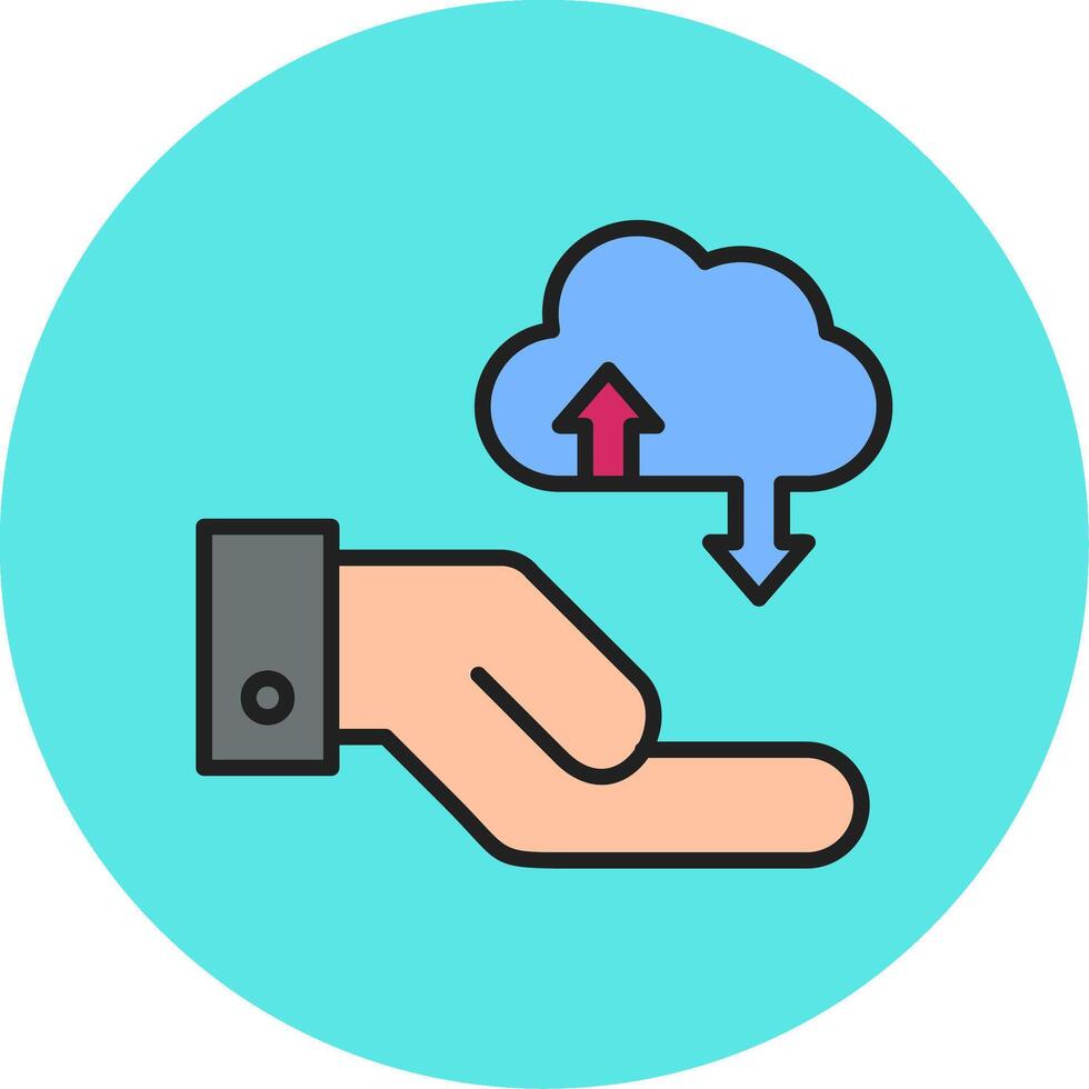 Cloud Data Transfer Vecto Icon vector