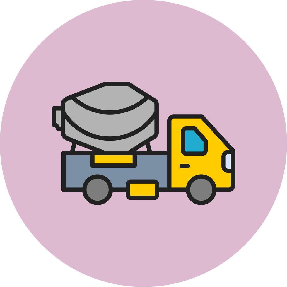 Cement Truck Vecto Icon vector