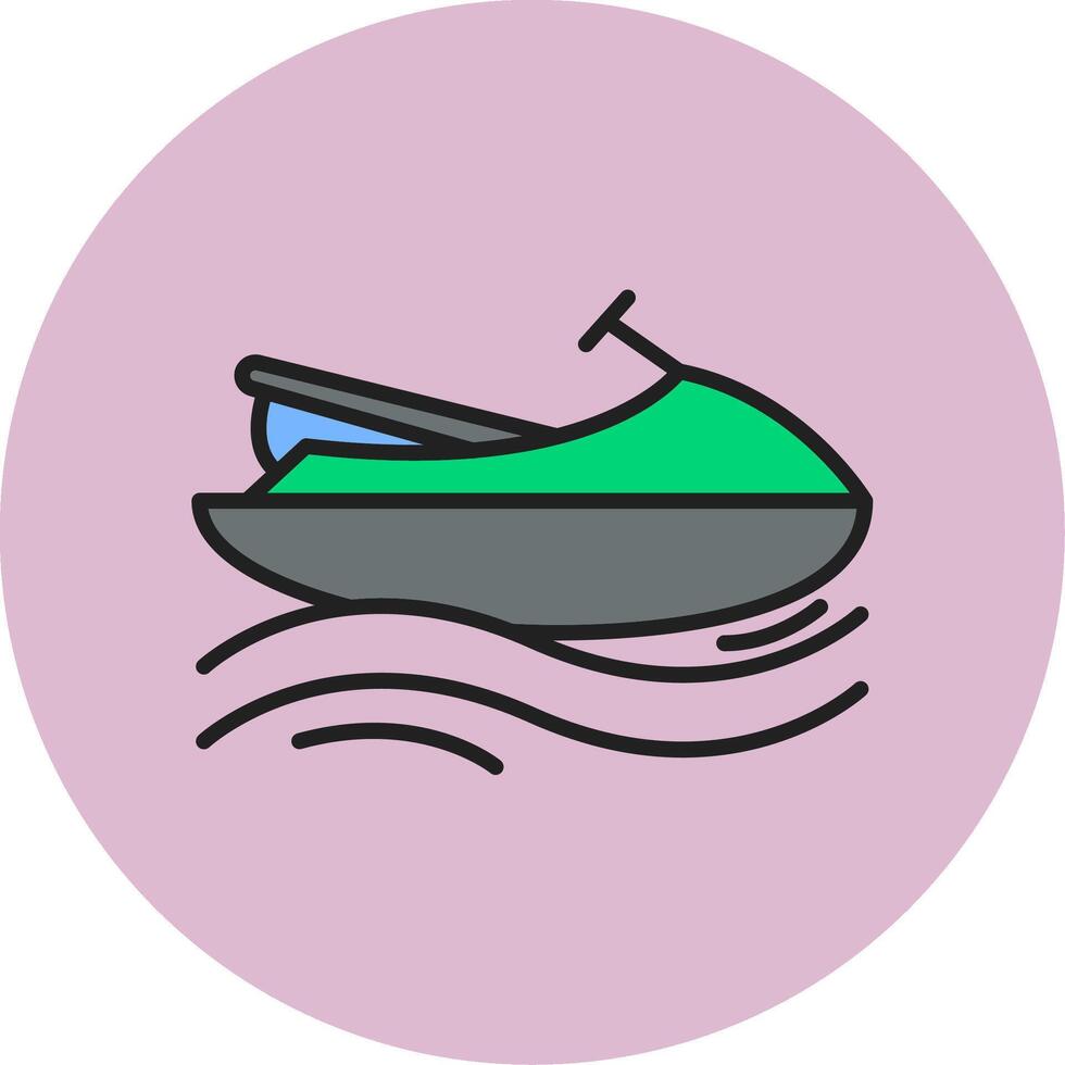 Jetski Vecto Icon vector