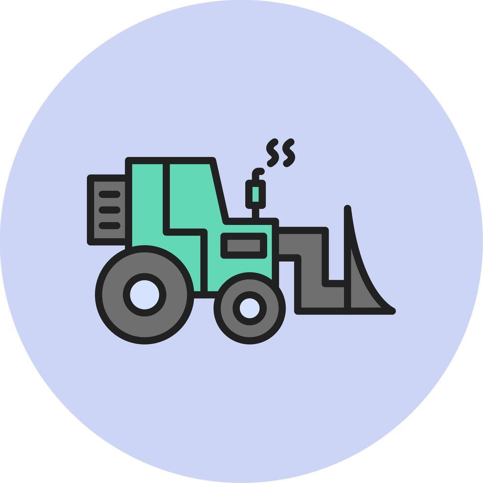 Bulldozer Vecto Icon vector