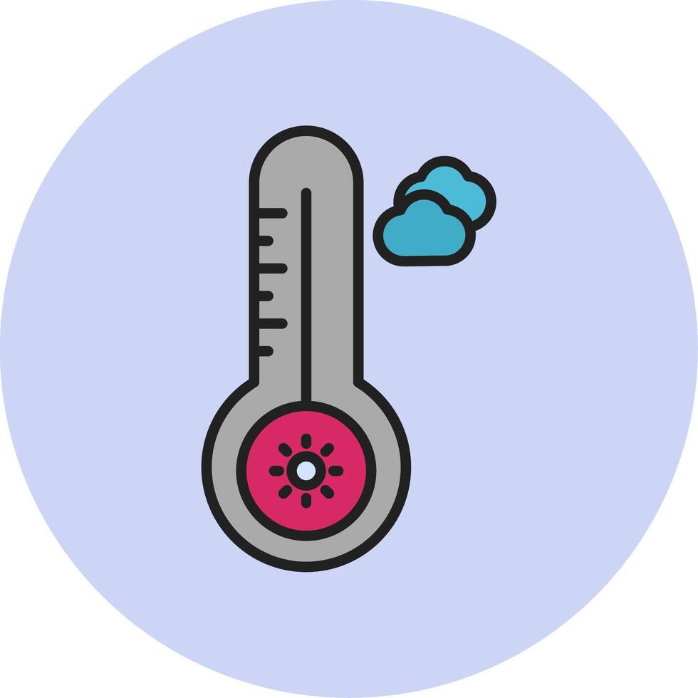 temperatura caliente vecto icono vector