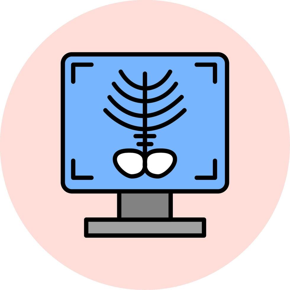 X-ray Bone Vecto Icon vector