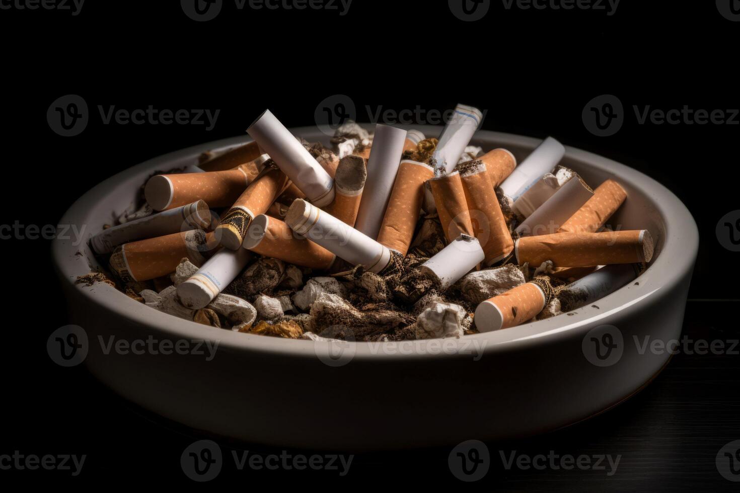 AI generated Ceramic round ashtray. Generate AI photo