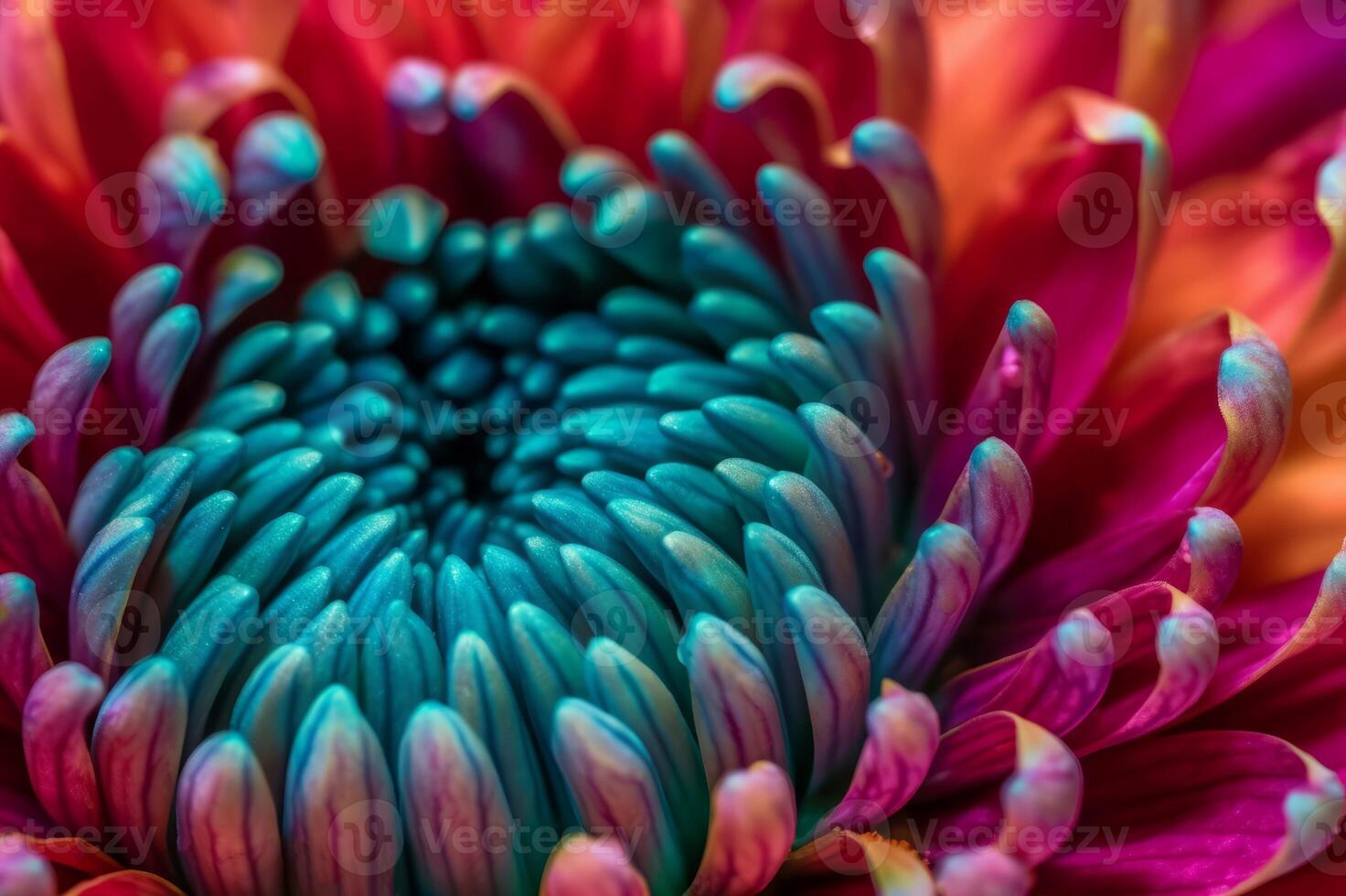ai generado macro de cerca brillante de colores flor. generar ai foto