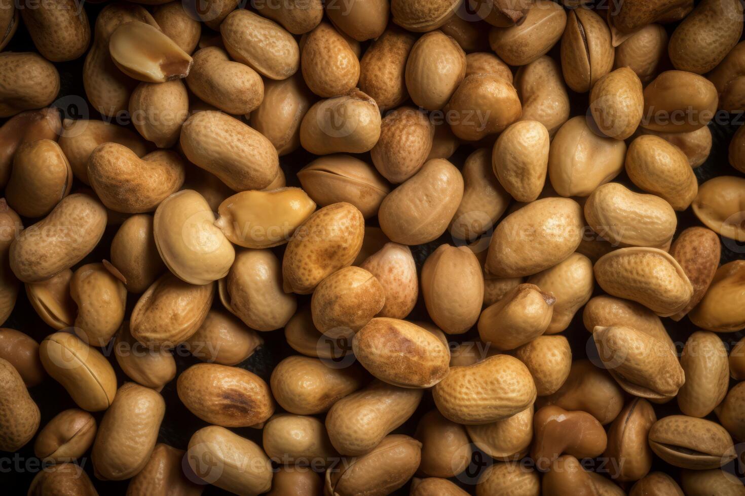 AI generated Roasted peanuts snack backdrop. Generate ai photo