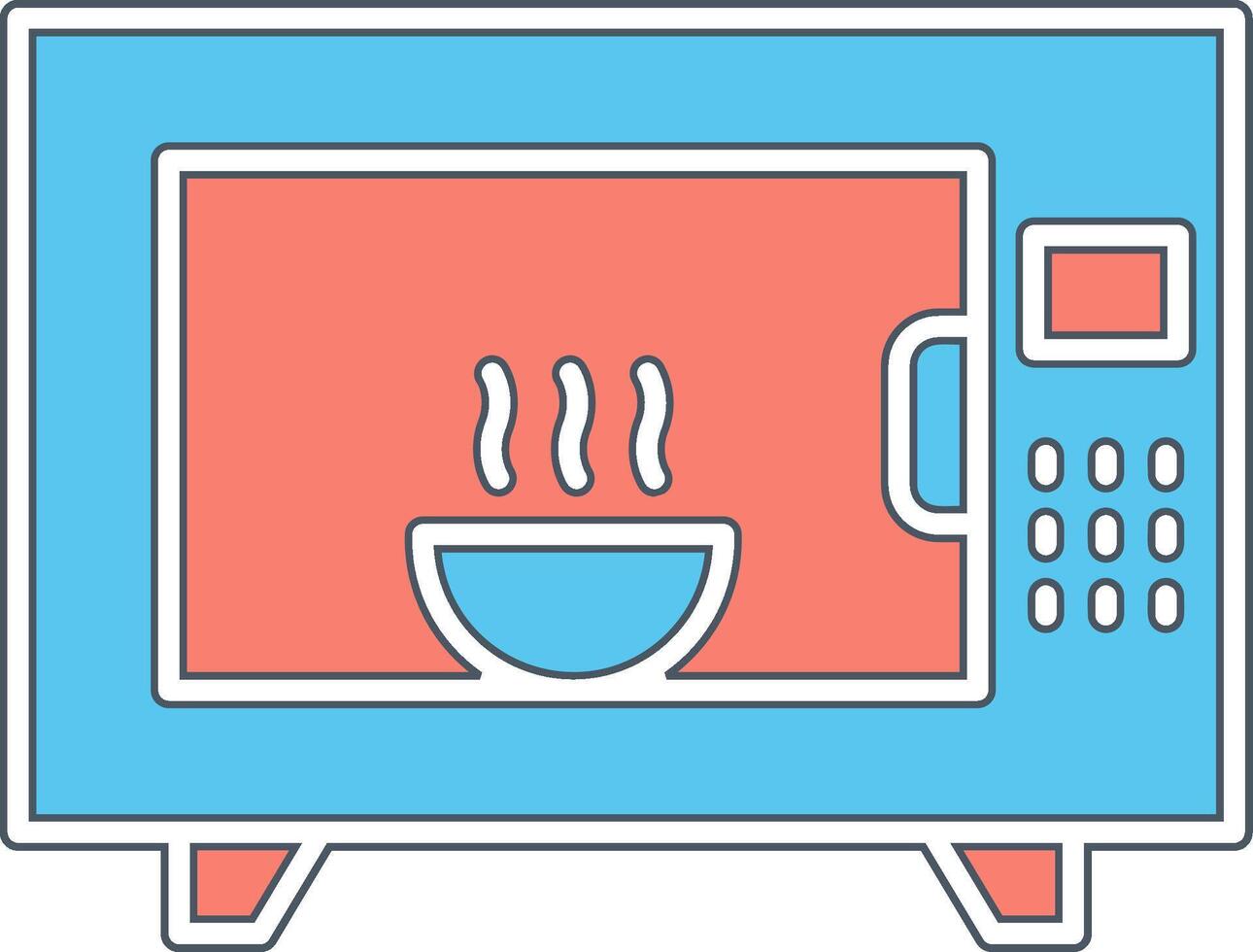 Microwave Oven Vecto Icon vector
