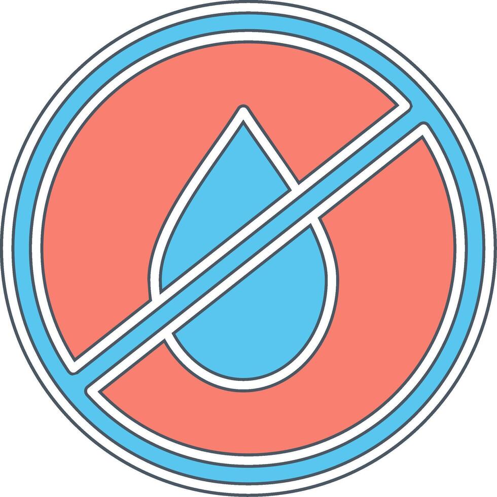 No agua vecto icono vector