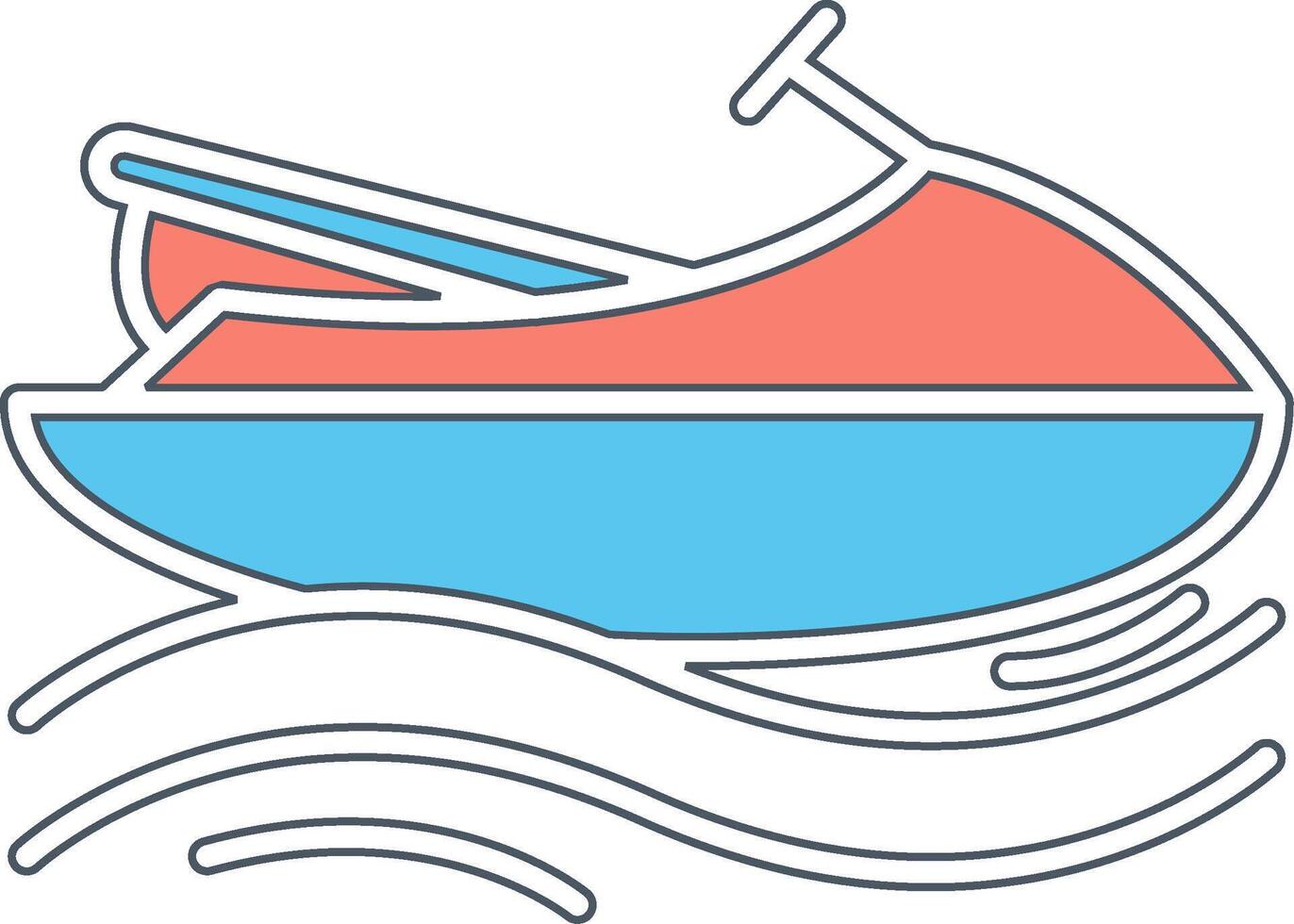 Jetski Vecto Icon vector