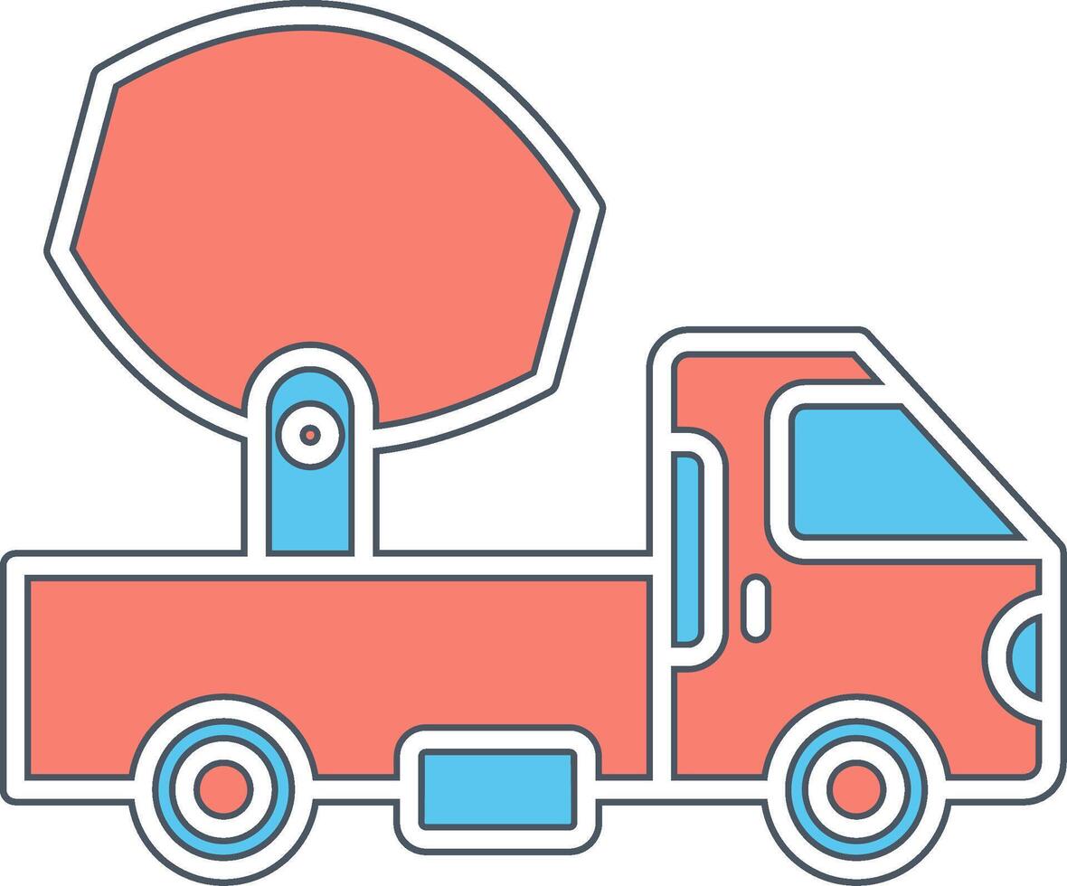 Cement Truck Vecto Icon vector