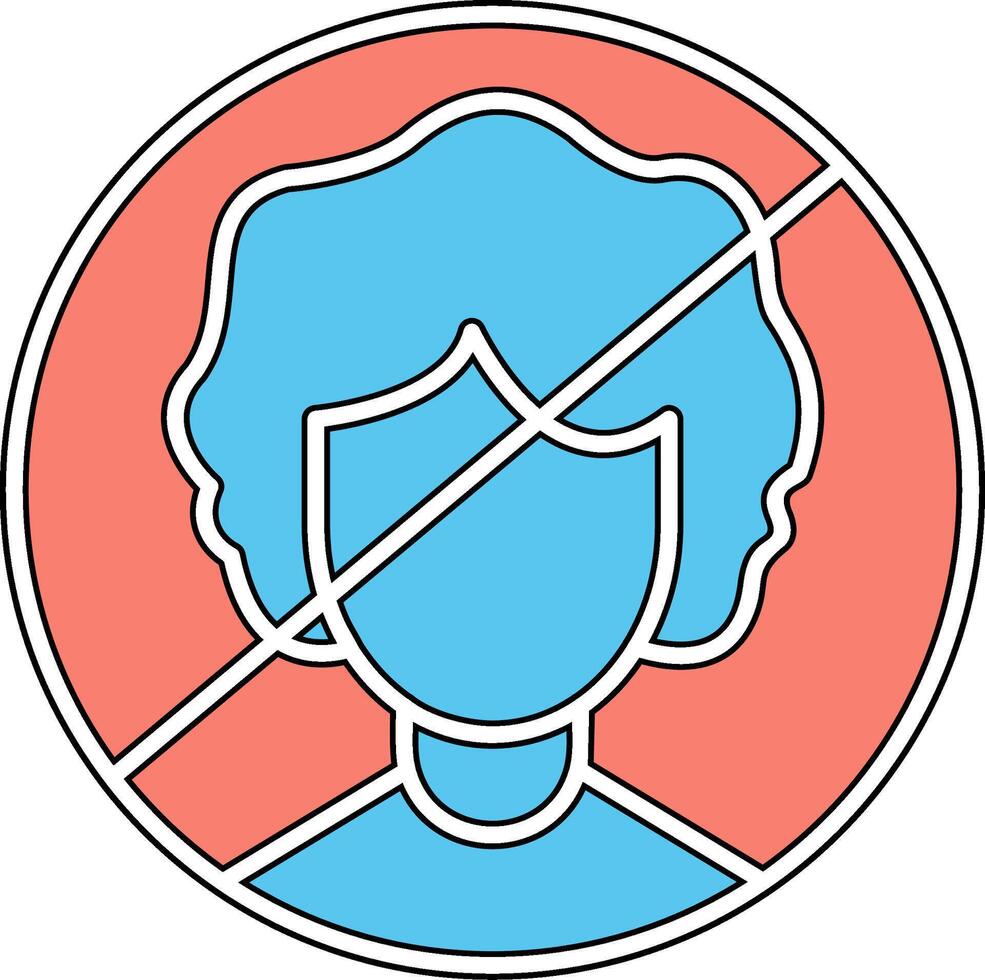 Person Not Allowed Vecto Icon vector