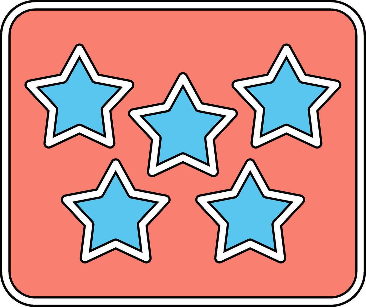 Five Star Vecto Icon vector