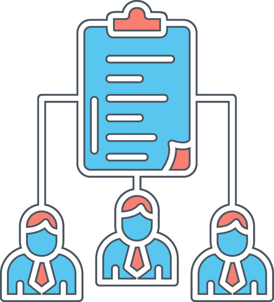 Work distribution Vecto Icon vector