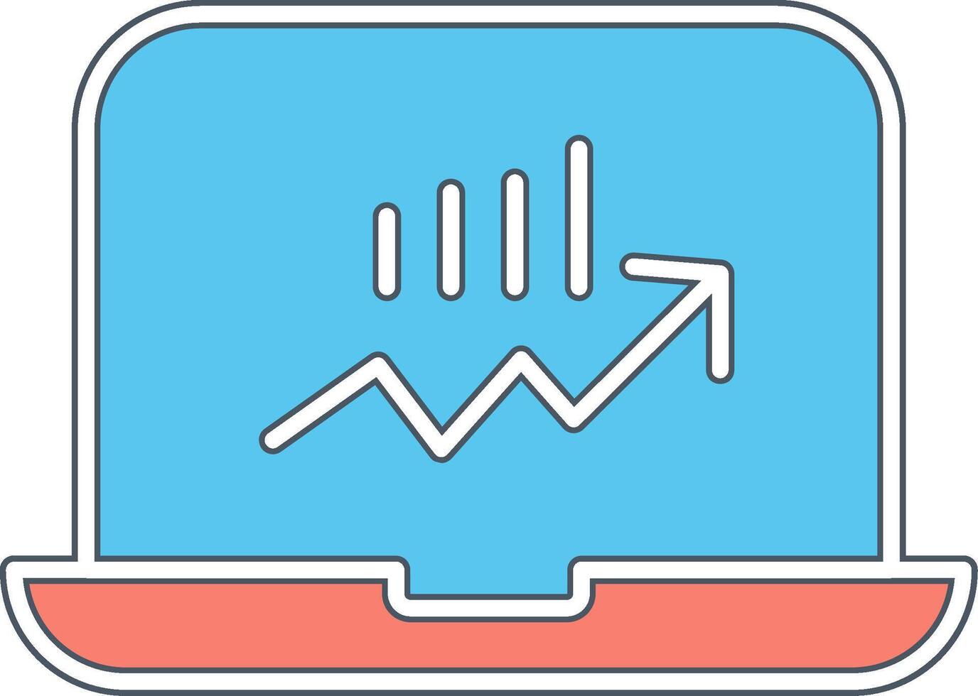 Stocks Monitoring Vecto Icon vector