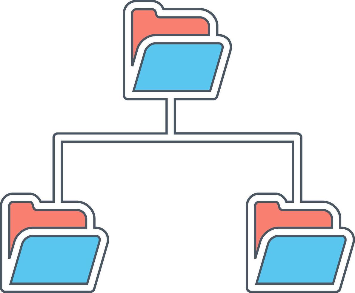 Folder Data Sharing Vecto Icon vector