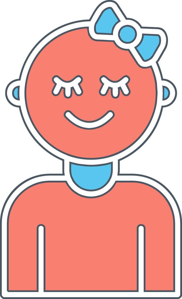 Baby Girl Vecto Icon vector