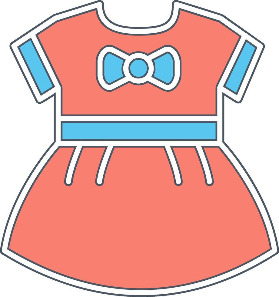 Baby Girls Dress Vecto Icon vector