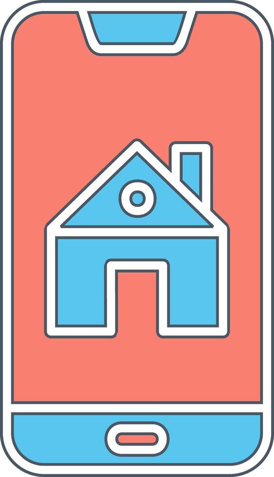 Smartphone House Control Vecto Icon vector