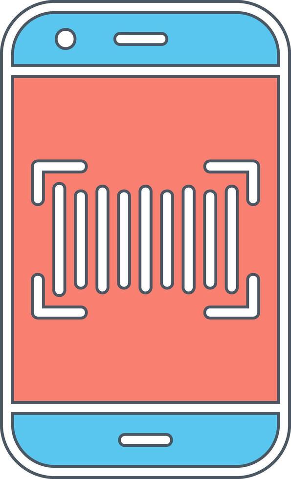 Phone Scanning Vecto Icon vector