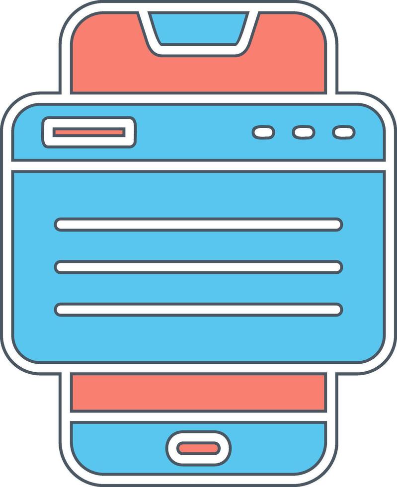 Smartphone Browser Vecto Icon vector