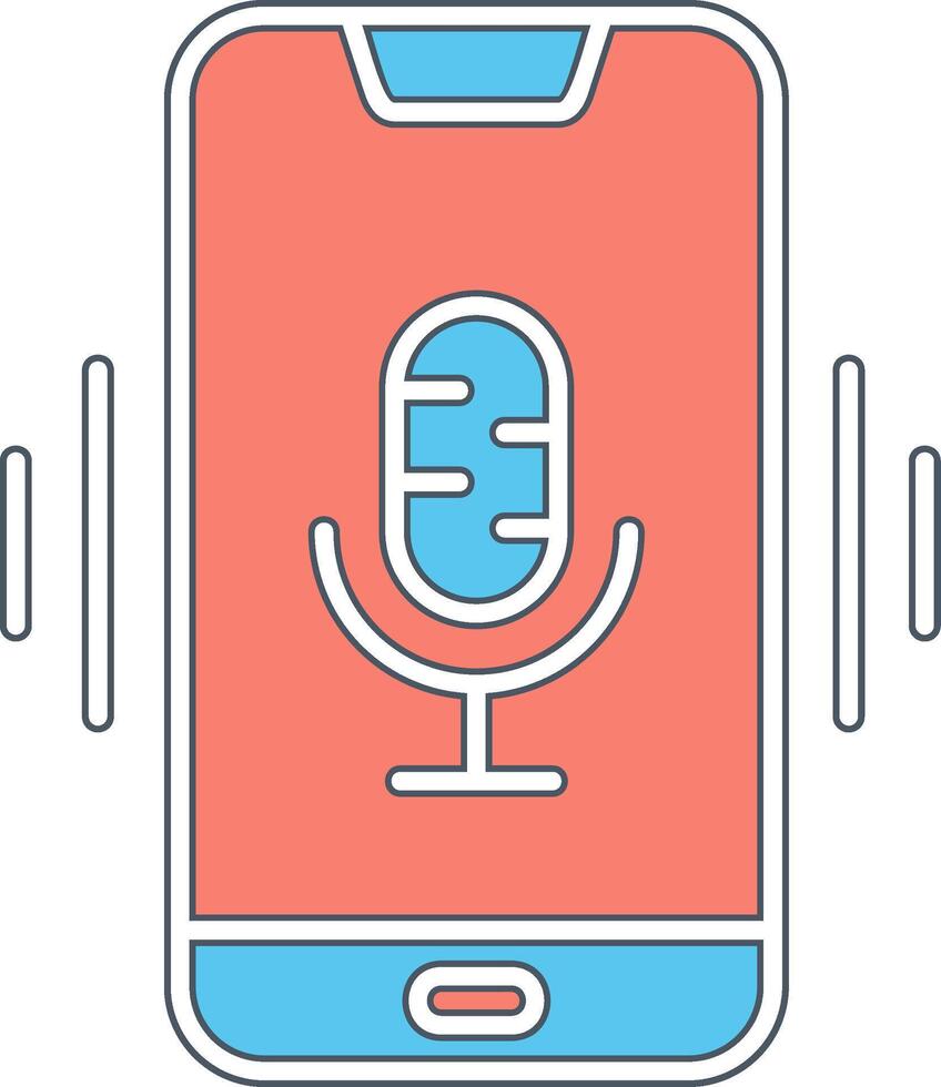 Mobile Voice Assistant Vecto Icon vector