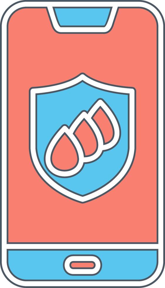 Waterproof phone Vecto Icon vector