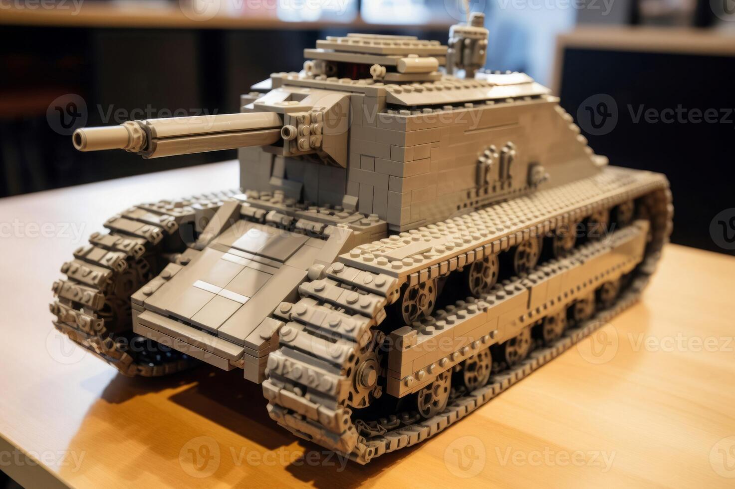 AI generated Realistic toy tank. Generate AI photo