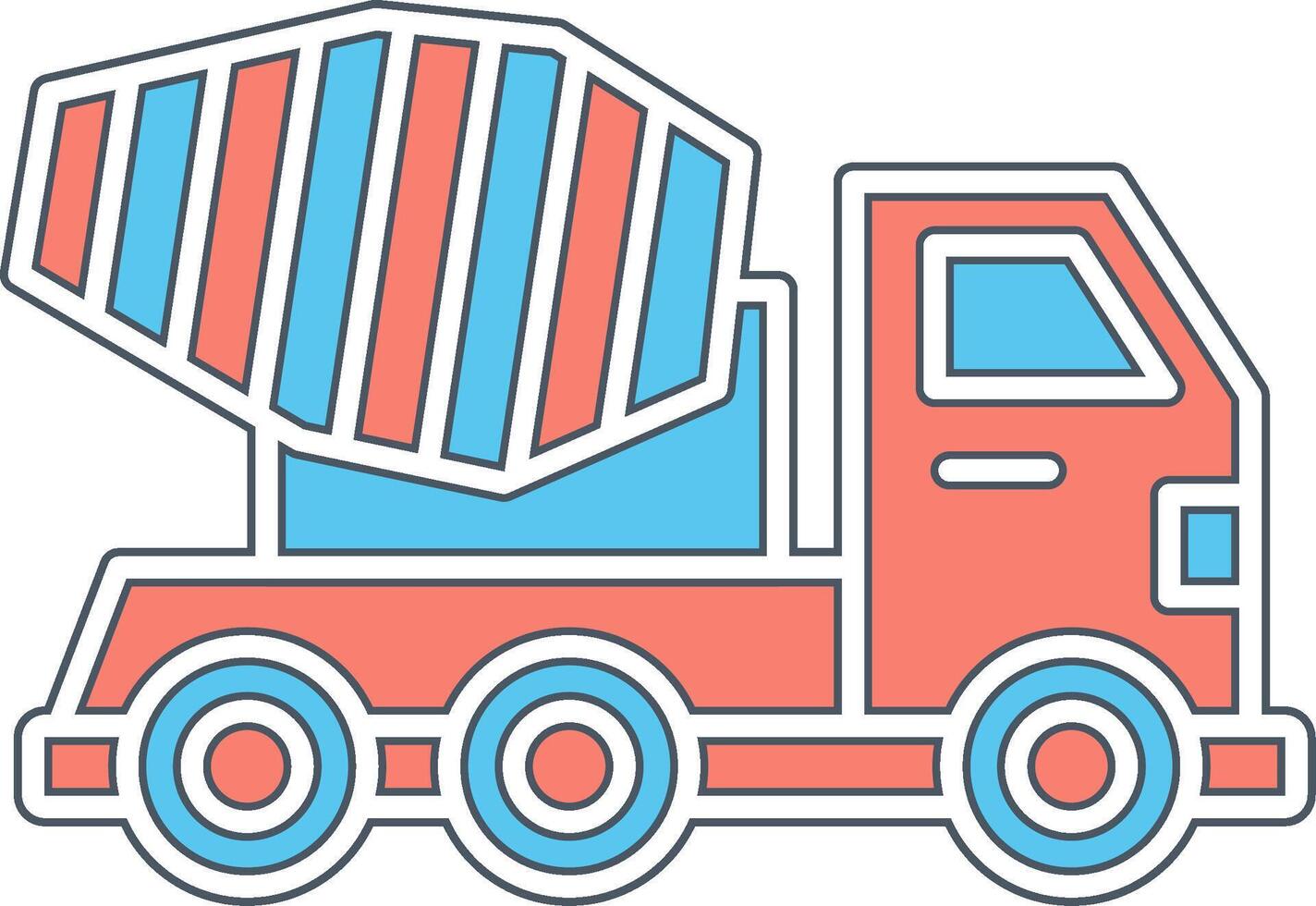 Mixer Truck Vecto Icon vector