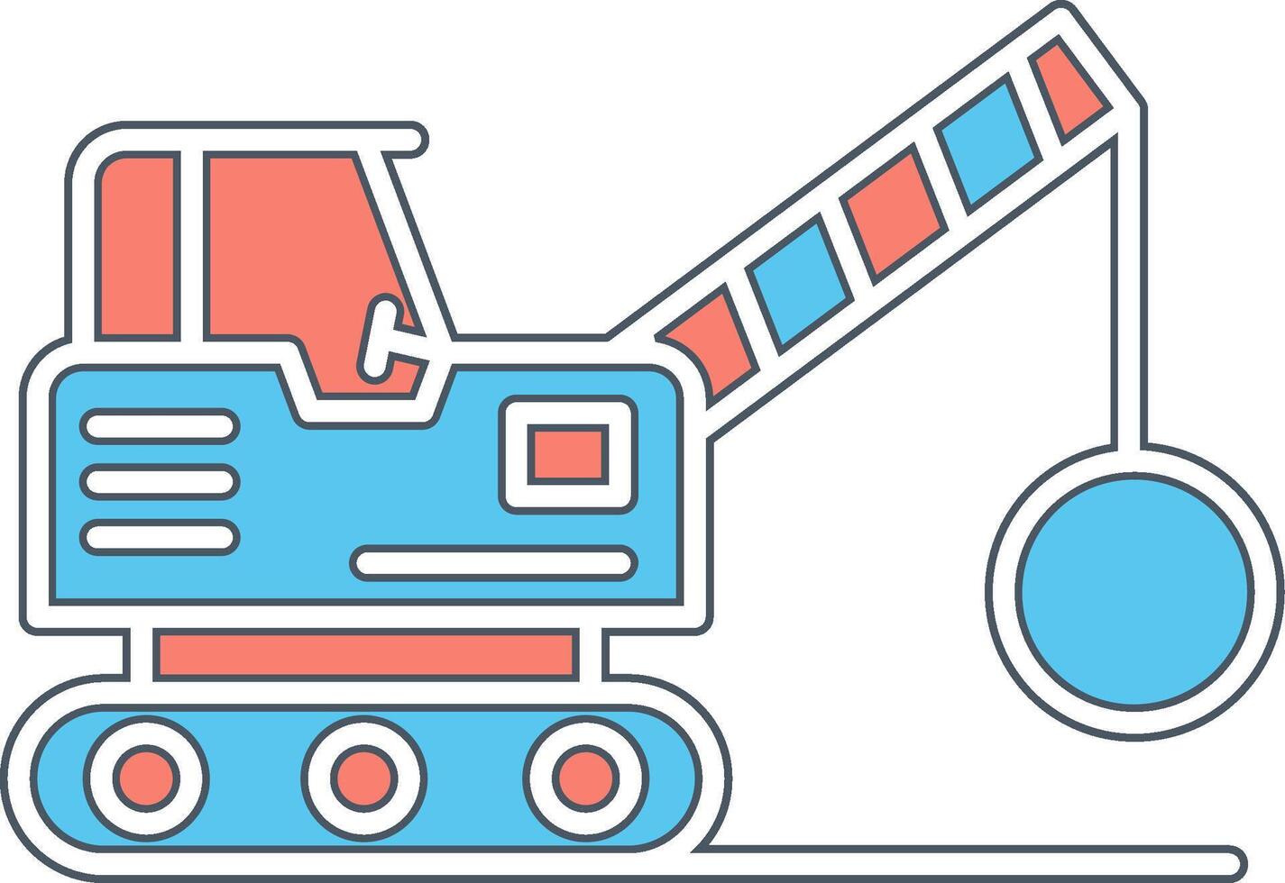 Demolition Truck Vecto Icon vector