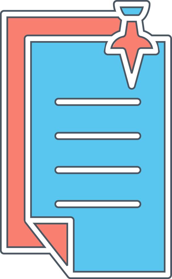 Pin Notes Vecto Icon vector