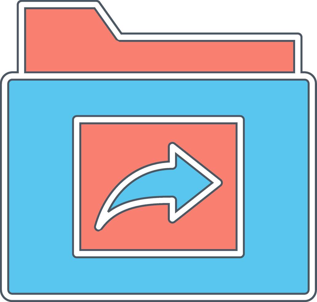 Folder Share Vecto Icon vector