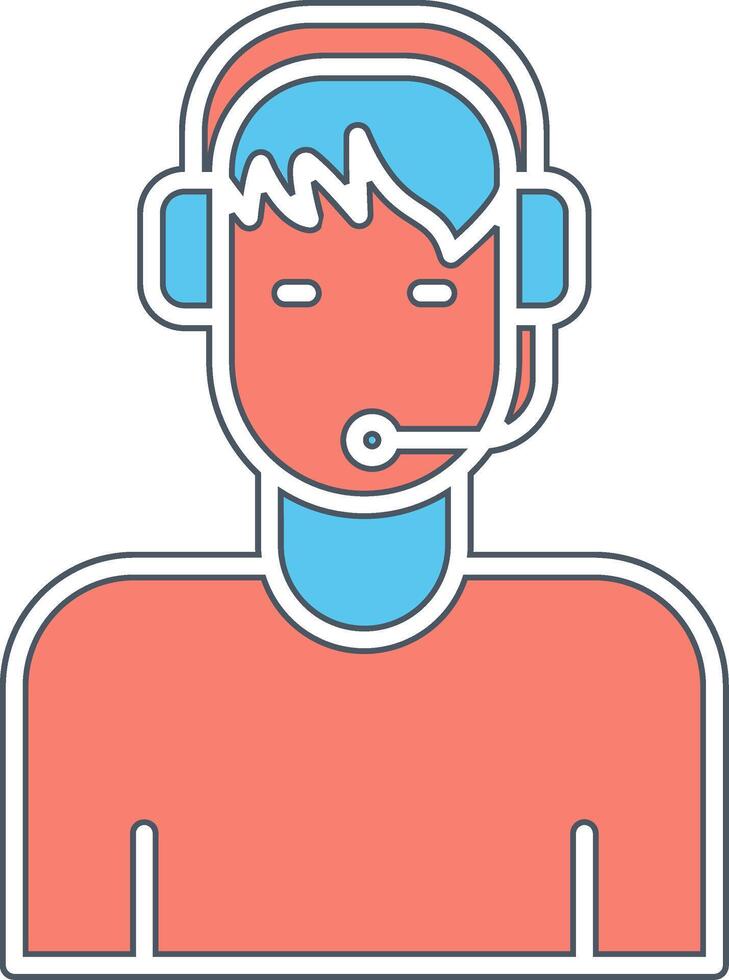 Customer Service Agent Vecto Icon vector