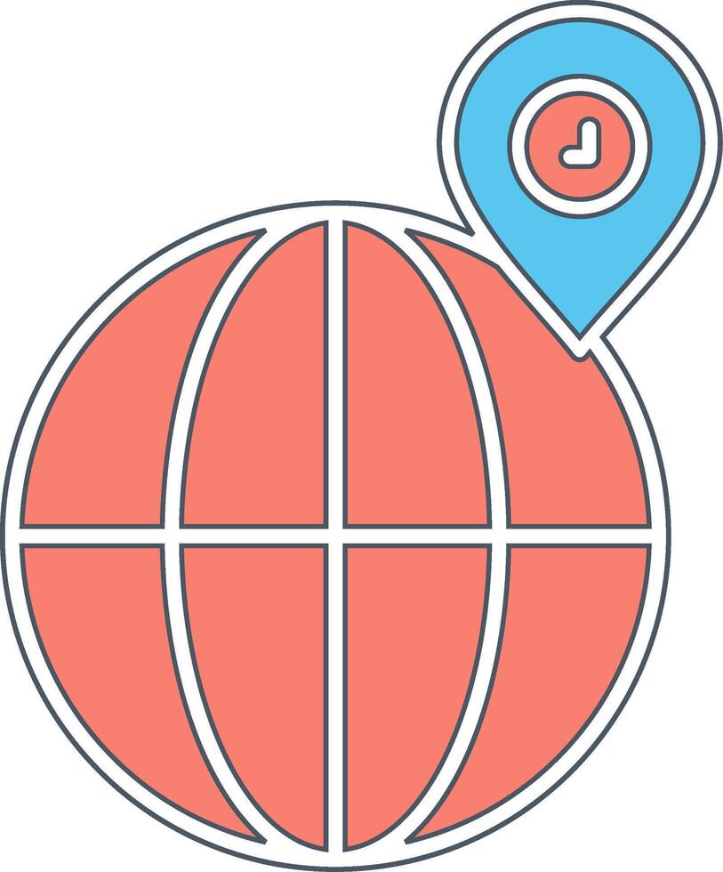 Globe Location Vecto Icon vector