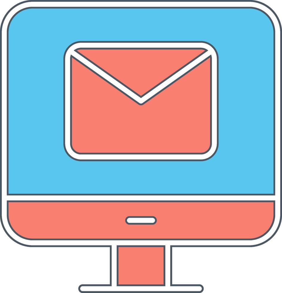 computadora correo electrónico vecto icono vector