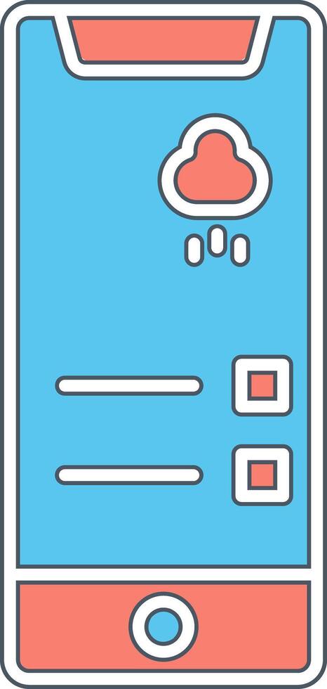 Phone Weather Forcast Vecto Icon vector