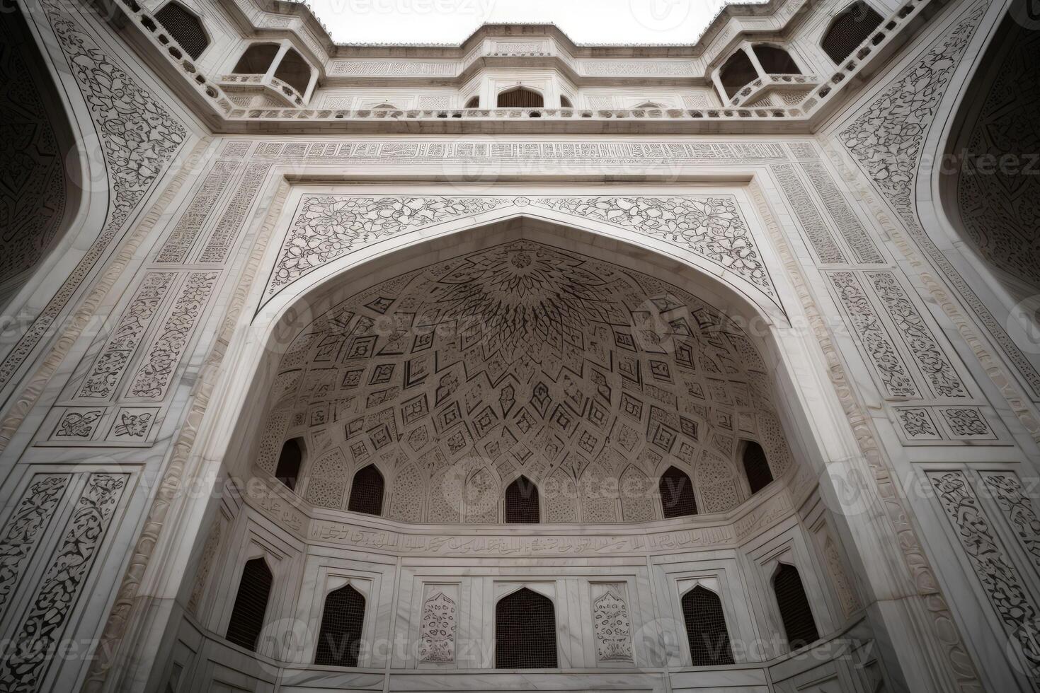 AI generated Ornamented arched vault architecture. Generate ai photo