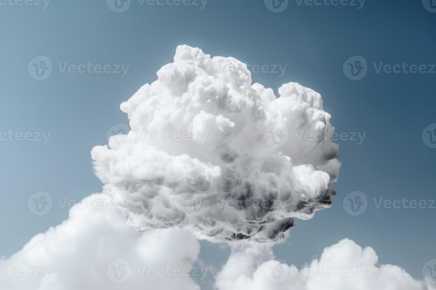 AI generated Fluffy cloud sky climate. Generate ai photo