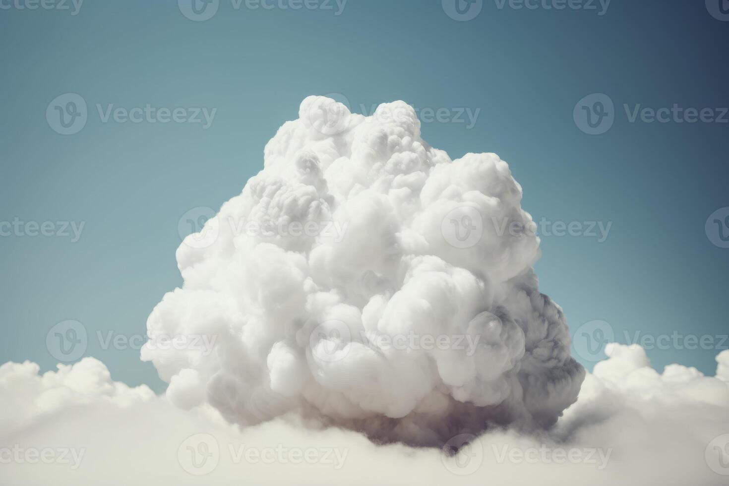 AI generated Fluffy white cloud sky. Generate ai photo