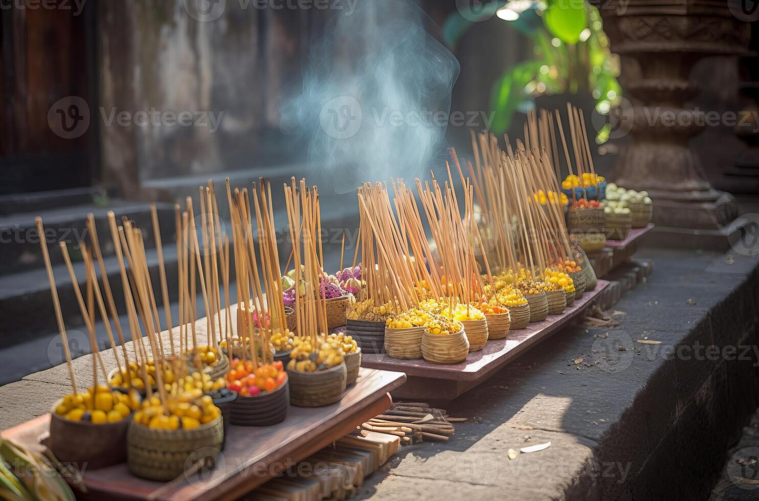 ai generado espiritual templo patrimonio bali generar ai foto