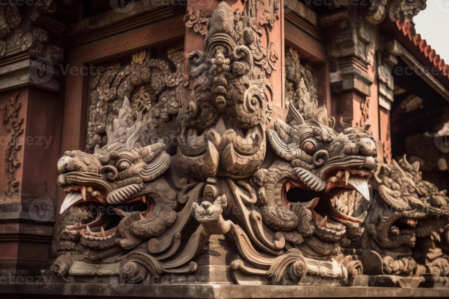 AI generated Traditional Balinese architecture. Generate ai photo