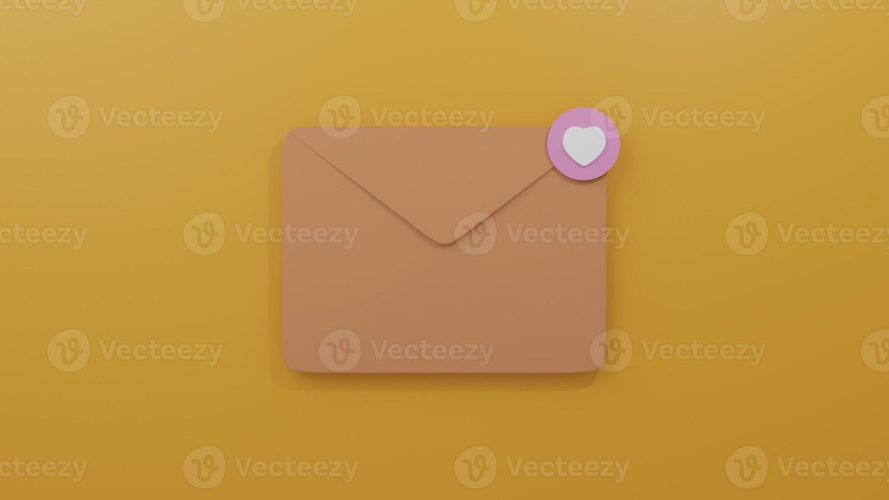 email heart notification symbol photo