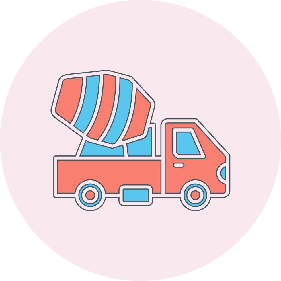 Cement Truck Vecto Icon vector